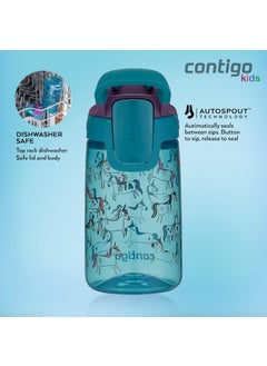 Contigo Contigo GIZMO Sip Water Bottle for Children, Sturdy BPA-Free, Leak-Proof, Intuitive Operation at the Press of a Button, Easy Cleaning, for Nursery, School, Sports, 420 ml  - Image 2