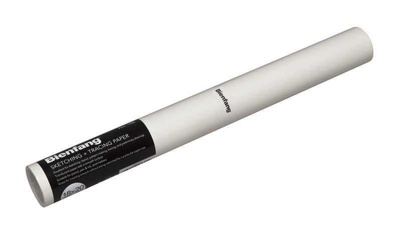 Bienfang Sketching & Tracing Paper Roll, White, 18 Inches x 20 Yards - for Drawing, Trace, Sketch, Sewing Pattern - Image 1