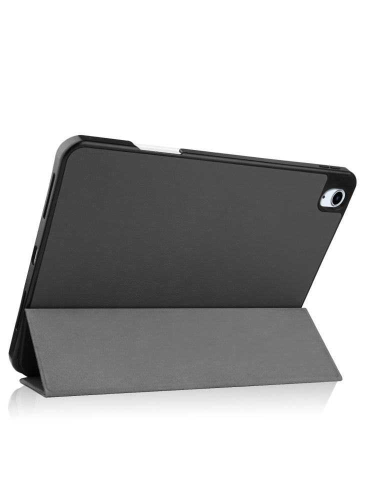 For iPad Air 11 (2025)/(2024) Stand Case Shock-Absorbent Leather Tablet Cover with Pen Slot - Grey - Image 2