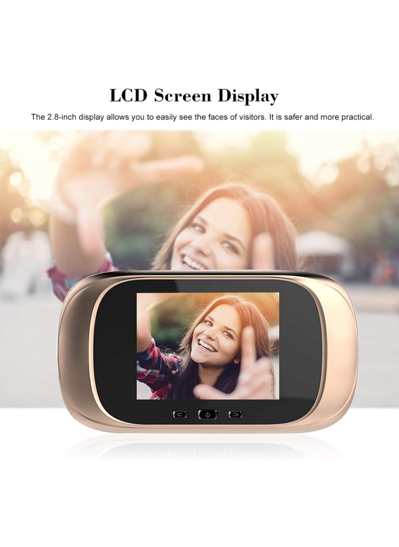 Digital Door Viewer Peephole Camera with 2.8 Inch LCD Screen, Night Vision, Photo Capture, Home Security Monitoring
