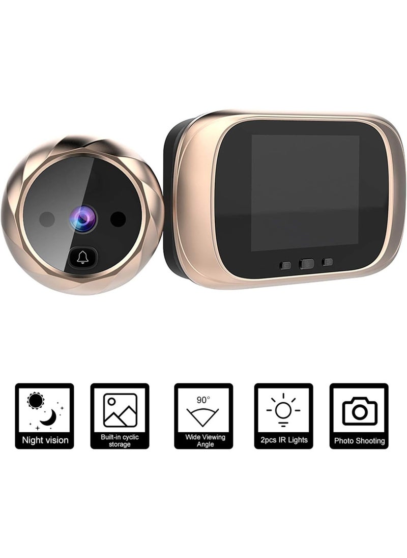 Digital Door Viewer Peephole Camera with 2.8 Inch LCD Screen, Night Vision, Photo Capture, Home Security Monitoring