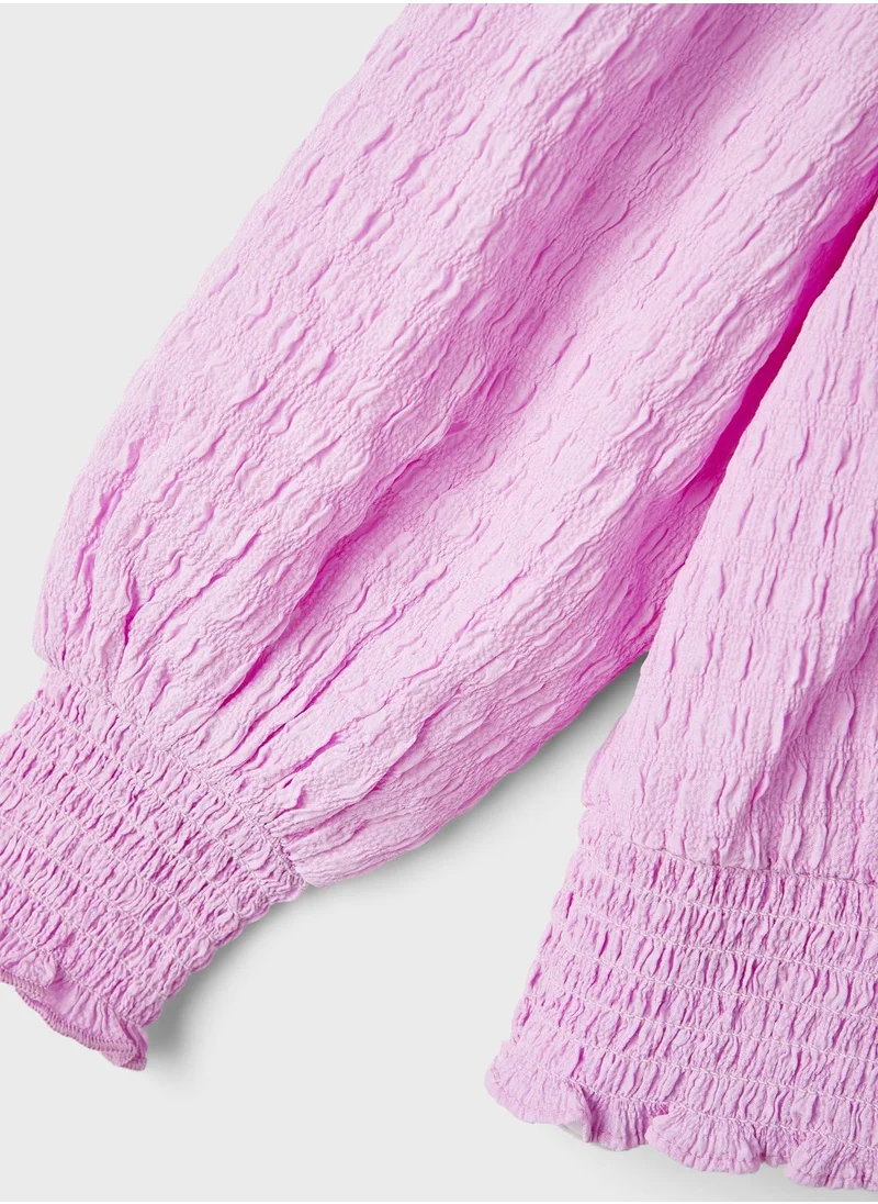 NAME IT Kids Textured Elasticated Top