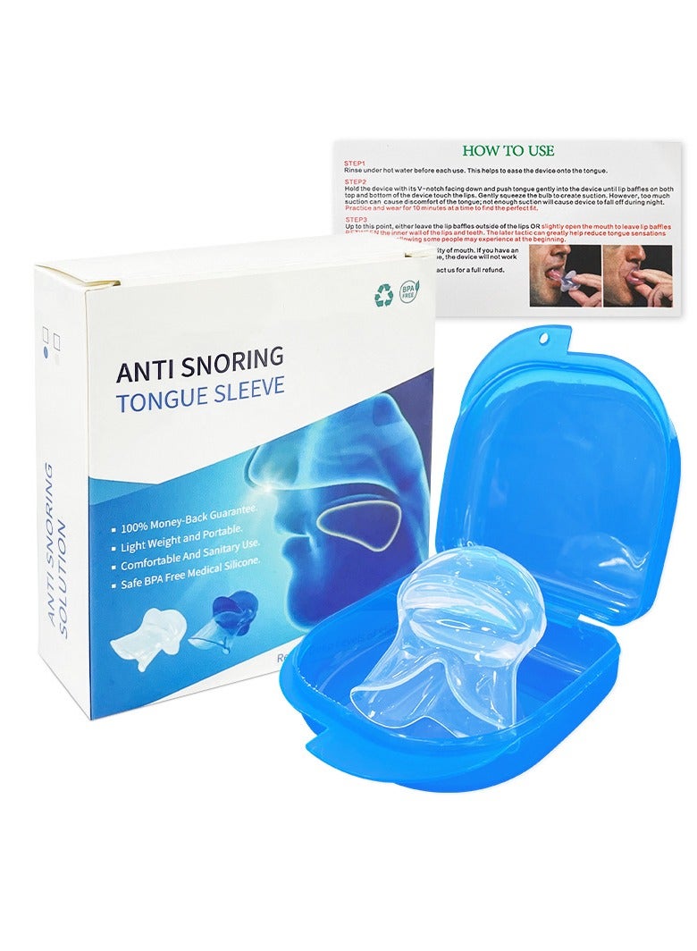 Skin Need Anti-Snoring Tongue Sleeve Silicone Snore Stopper Sleep Aid Breathing Device