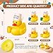 Realspring 24 Pcs Coffee Please Rubber Ducks 2 Inch Coffee Lover Ducks Cafe Bar Dashboard Decoration Gifts for Party Office Desktop Decor Home - Image 4