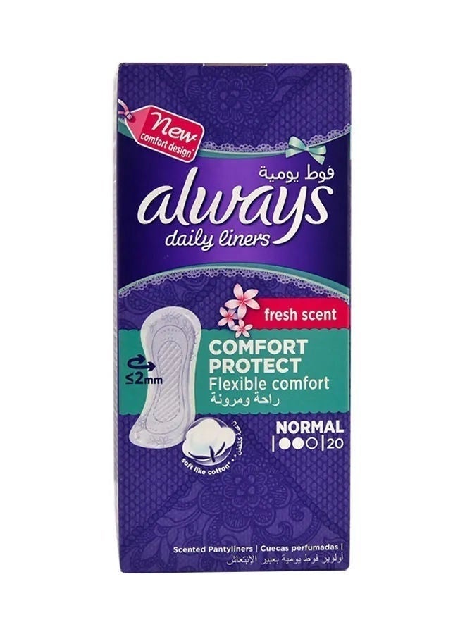 Always Comfort Protect Normal Flexible Panty Liners, Fresh