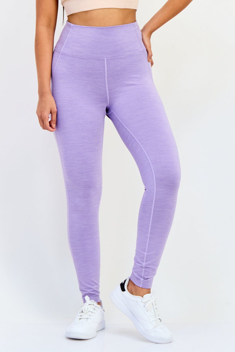 Allbirds Women Heather Pull On Leggings, Purple - Image 1