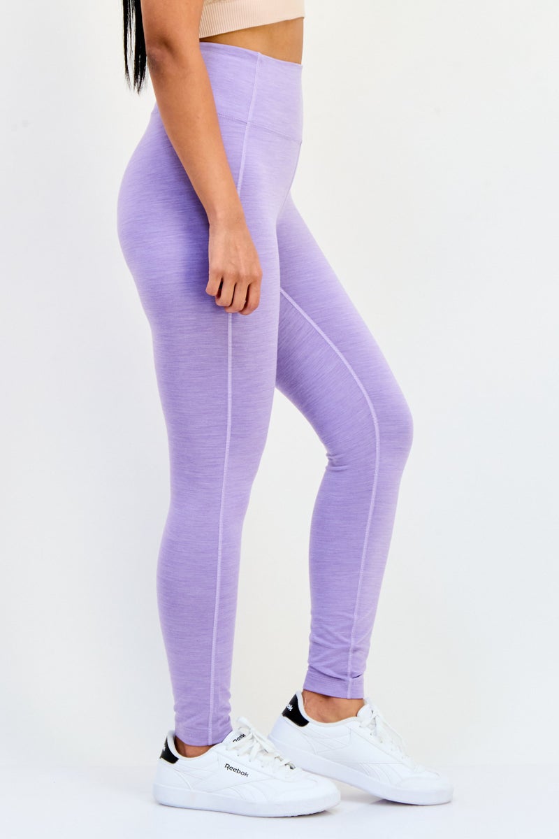 Allbirds Women Heather Pull On Leggings, Purple - Image 2