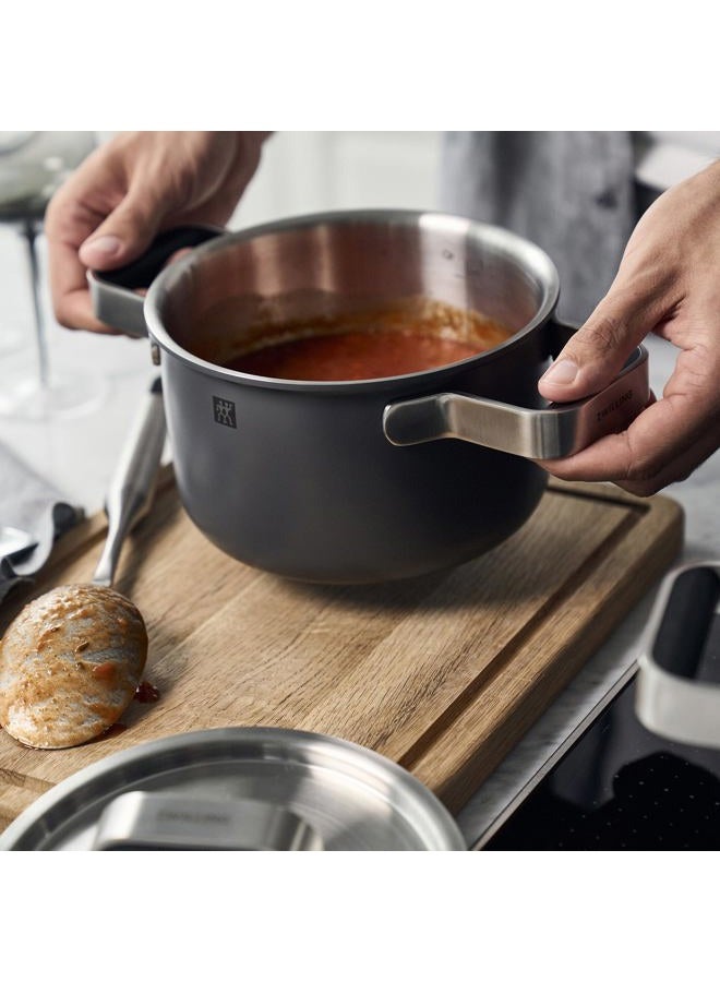 Zwilling طقم أواني طهي من الفولاذ المقاوم للصدأ 6 قطع، رمادي - Image 4