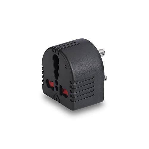 MX 3-Pin Universal Travel Adapter with Child Safety Shutter & Indicator – Converts US, UK, and Other Plugs to India, 5A to 15A Power Adapter - Image 1