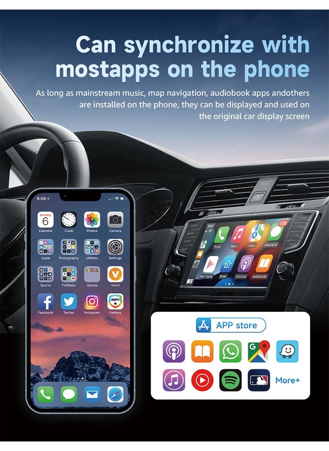 Generic - Apple carplay box car-machine interconnection Android auto two-in-one wired to wireless carplay converter, Apple carplay android auto 2-in-1 - Image 1