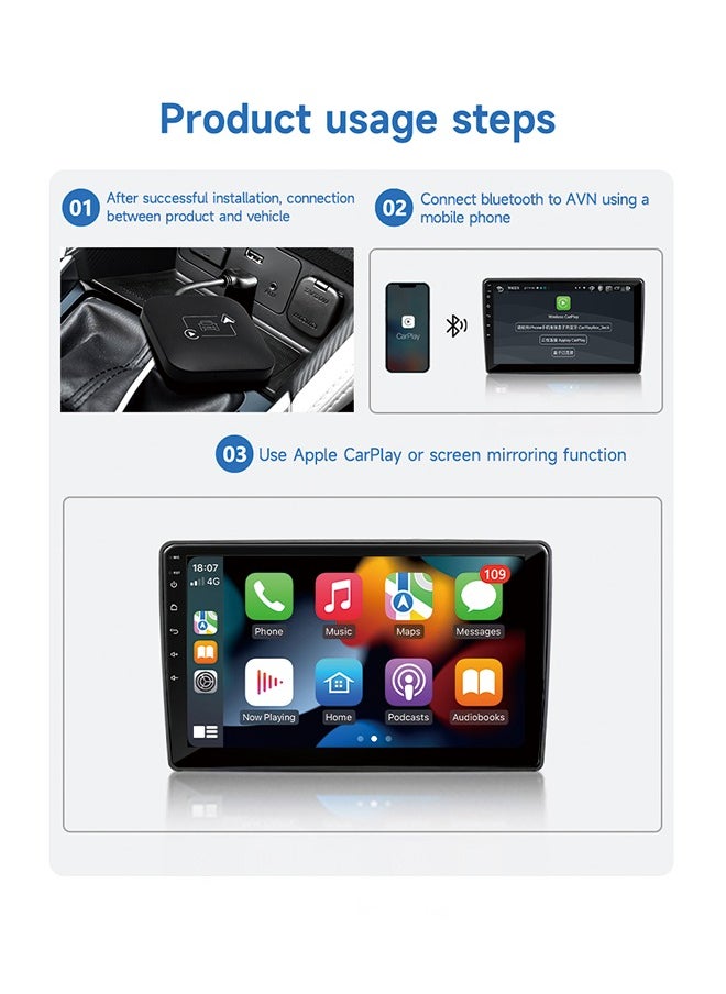 Generic - Apple carplay box car-machine interconnection Android auto two-in-one wired to wireless carplay converter, Apple carplay android auto 2-in-1 - Image 1