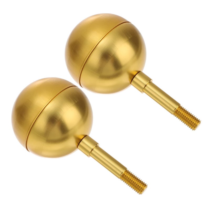 2 Pcs Aluminum Alloy Flagpole Ball Top Decorative Outdoor Accessories - Image 2