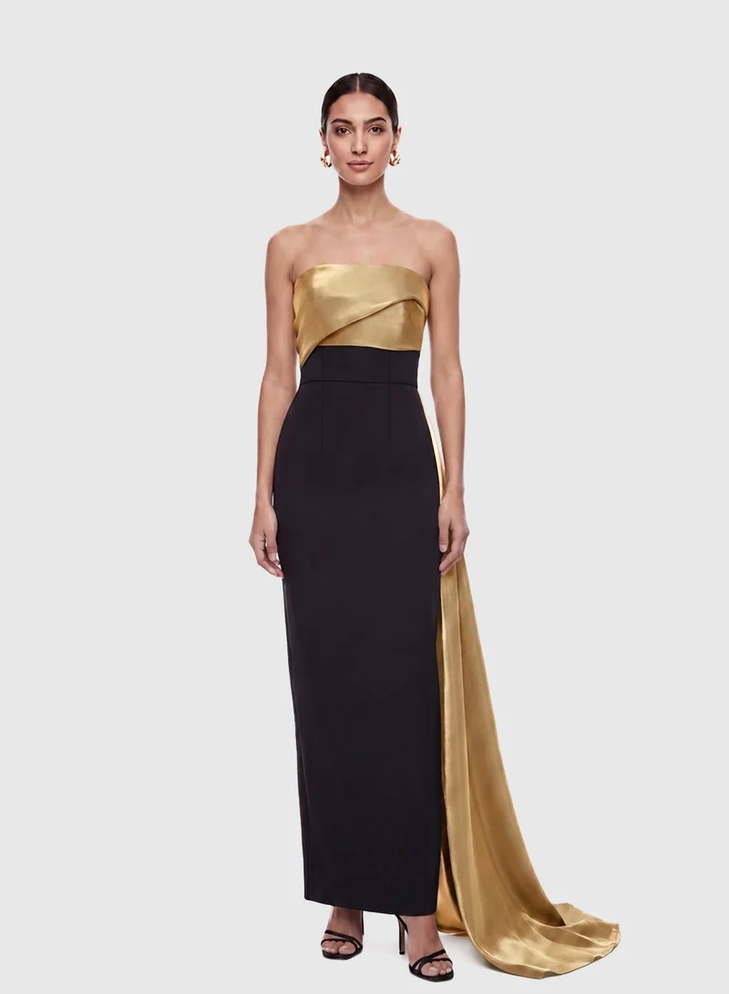 Chase Strapless Draped Maxi Dress