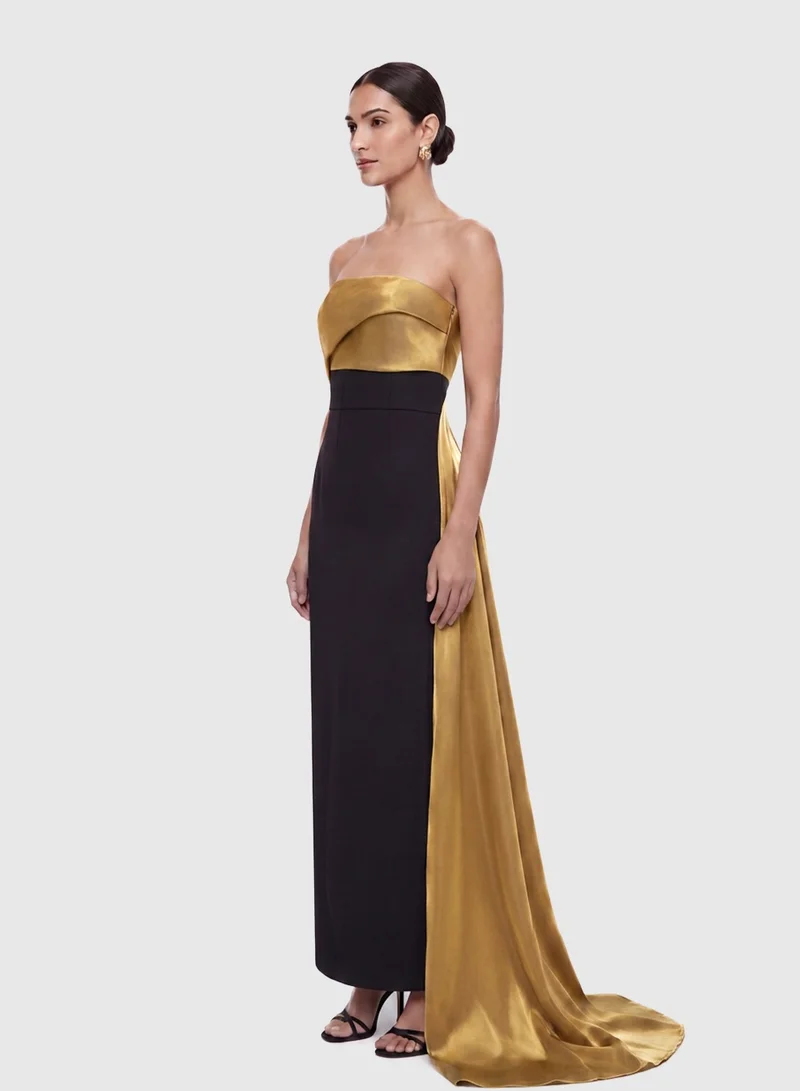 Chase Strapless Draped Maxi Dress