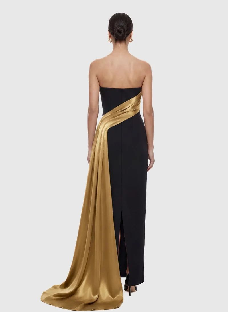 Chase  Strapless Draped Maxi Dress for Women | Best Price UAE