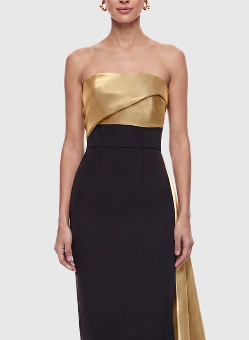 Chase  Strapless Draped Maxi Dress for Women | Best Price UAE