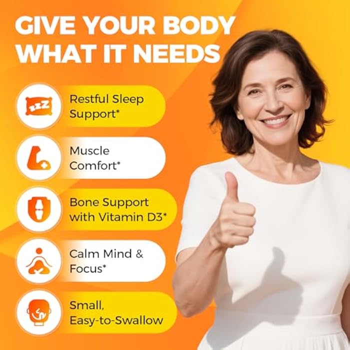 Alliwise Magnesium Glycinate 400mg Softgels with Vitamin D3 & B6,Small Easy to Swallow Gel Caps,High Absorption, Gentle on Stomach,Supports Sleep, Muscle & Calm,Bone Health,120 Softgels - Image 2