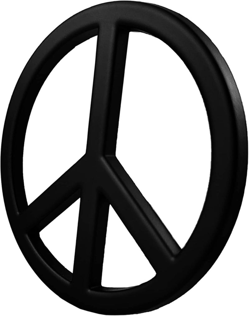OnlyYou.X Peace Sign Emblem Badge - Black Metal No War Decal Sticker for Cars - Image 4