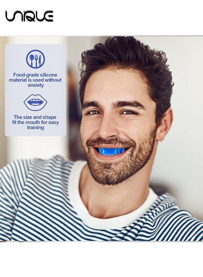 Unique 3 PCS Jaw Exerciser for Men & Women - 3 Resistance Levels Silicone Jaw Toner for Beginner, Intermediate & Advanced Users - Jawline Exerciser & Jawline Shaper (Black/Red/Blue) - Image 4