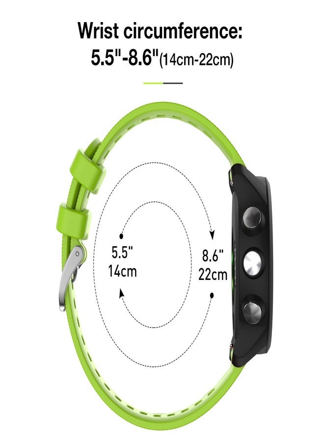 سوار لساعة Garmin Forerunner 245/645 Music، سوار بعرض 20 مم لساعة Garmin Vivoactive 3 Music/Venu/Venu sq (أخضر فاتح) - Image 5