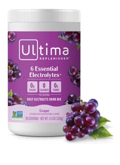 Ultima Replenisher 6 essential Electrolytes Grape 11.4oz 324g  - Image 1