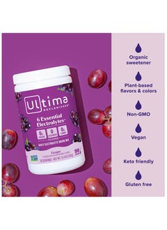 Ultima Replenisher 6 essential Electrolytes Grape 11.4oz 324g  - Image 3