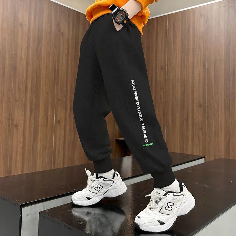 Boys' Pants Loose Middle And Large Kids Handsome Boys Autumn Casual Sports Children'S Trousers - Image 3