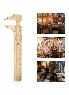 Y&D Retro Vernier Caliper, 1pc Mini Brass Sliding Gauge Pocket Caliper Ruler Measuring Tool Double Scales mm/inch (100mm)  - Image 2