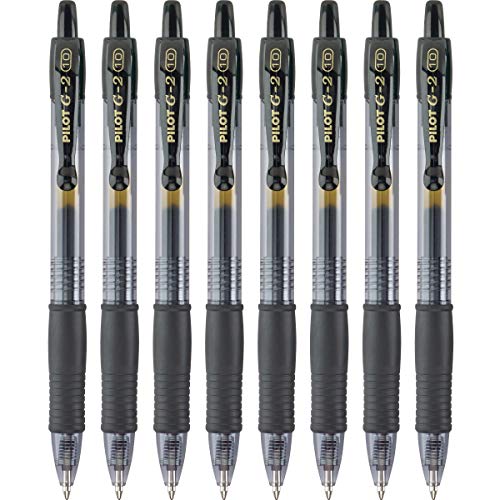 Pilot G2 Premium Gel Pens, Black Pens, Bold Point 1 mm, 8 Black - Image 1