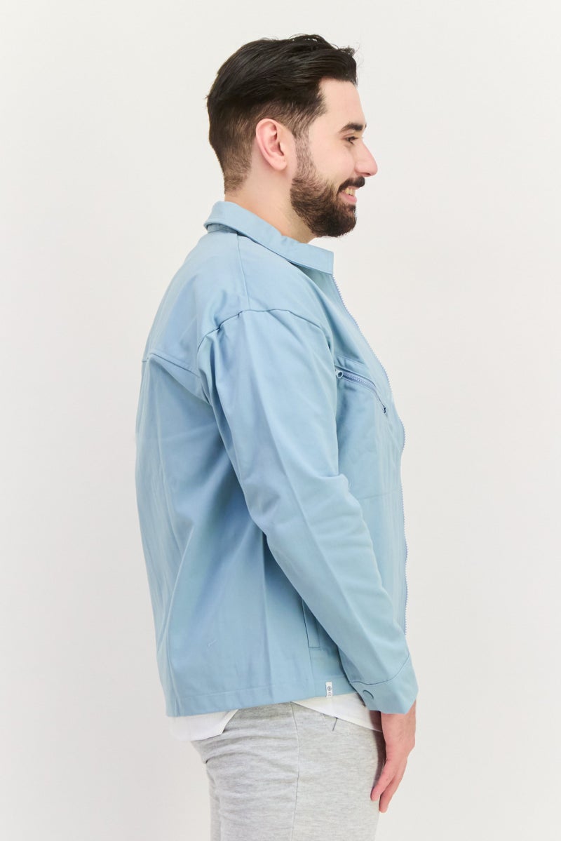 adidas Originals Men Sportswear Fit Outdoor Denim Jacket, Slate Blue  - Image 2