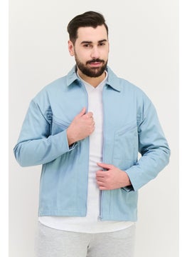 adidas Originals Men Sportswear Fit Outdoor Denim Jacket, Slate Blue  - Image 1