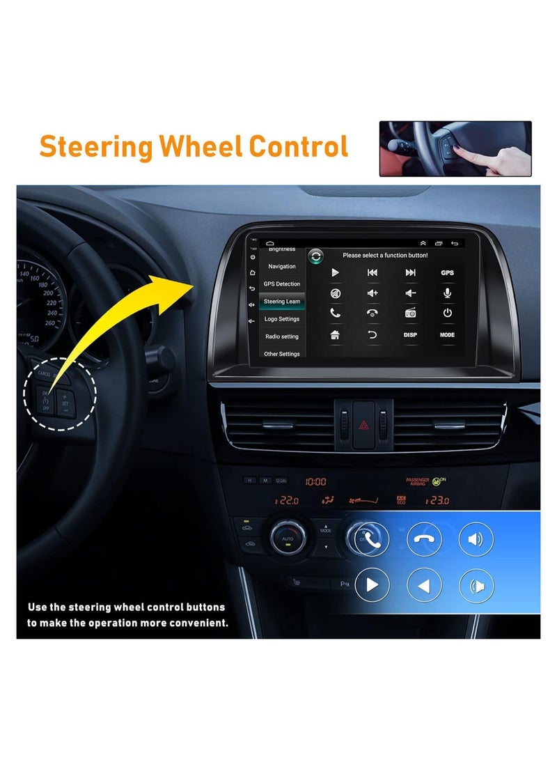 شيزا ستار ستيريو سيارة أندرويد لفورد مازدا CX-5 2012 2013 2014 2015 1 جيجابايت رام 32 جيجابايت روم 9 بوصة ميرورلينك واي فاي BT، شاشة تعمل باللمس IPS مع كاميرا AHD متضمنة - Image 3