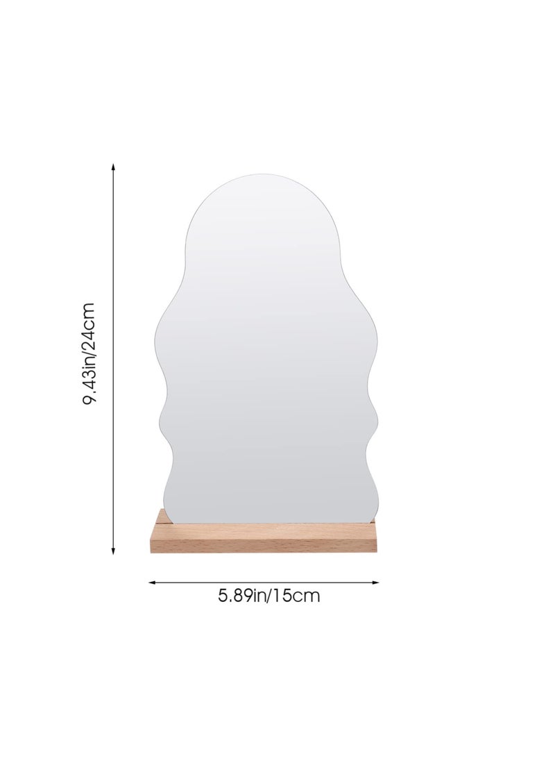 SYOSI - Makeup Mirror Acrylic, Makeup Mirror Irregular Mirror Acrylic Vanity Mirror, Aesthetic Desk Decor Vanity Mirror-Frameless Table top, for Bedroom, Living Room and Minimal Spaces Room Decor - Image 1