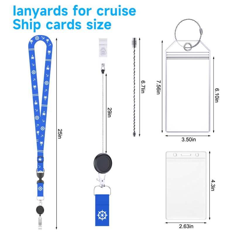 ANNISITE 12 Pcs Cruise Ship Essentials Kit Include Cruise Luggage Tag Holder, Retractable Lanyards for Cruise Ship Cards, Cruise Essentials 2026 with All Cruise Lines - Image 4