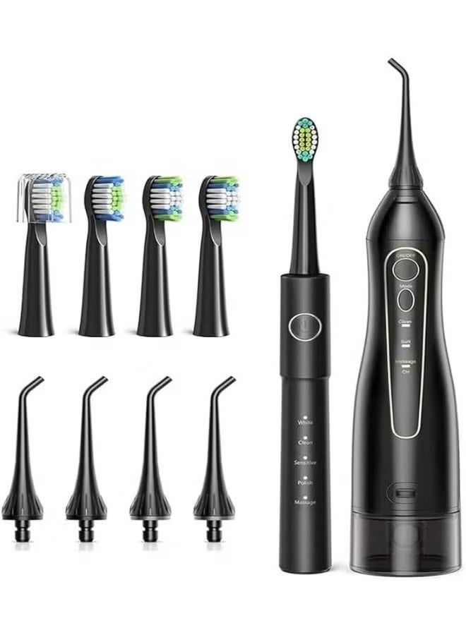 Bitvae E11+F5020e Dental Water Flosser & Electric Toothbrush | Portable Dental Combo | Cordless 2-in-1 Oral Care Kit with 300ml Tank, 360° Rotating Nozzle, IPX7 Waterproof & USB Rechargeable | Sensitive Teeth & Braces - Image 2
