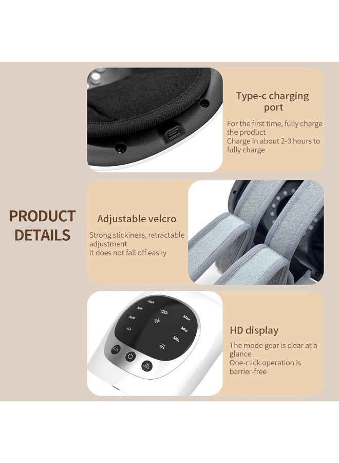 Knee Massager with Infrared Heat & Vibration – 3 Heating Levels, 3 Massage Modes, USB-C Rechargeable – Electric Pain Relief for Swelling, Arthritis & Joint Care - Image 3