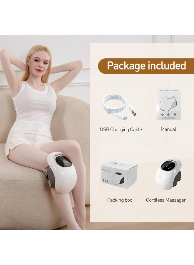 Knee Massager with Infrared Heat & Vibration – 3 Heating Levels, 3 Massage Modes, USB-C Rechargeable – Electric Pain Relief for Swelling, Arthritis & Joint Care - Image 4