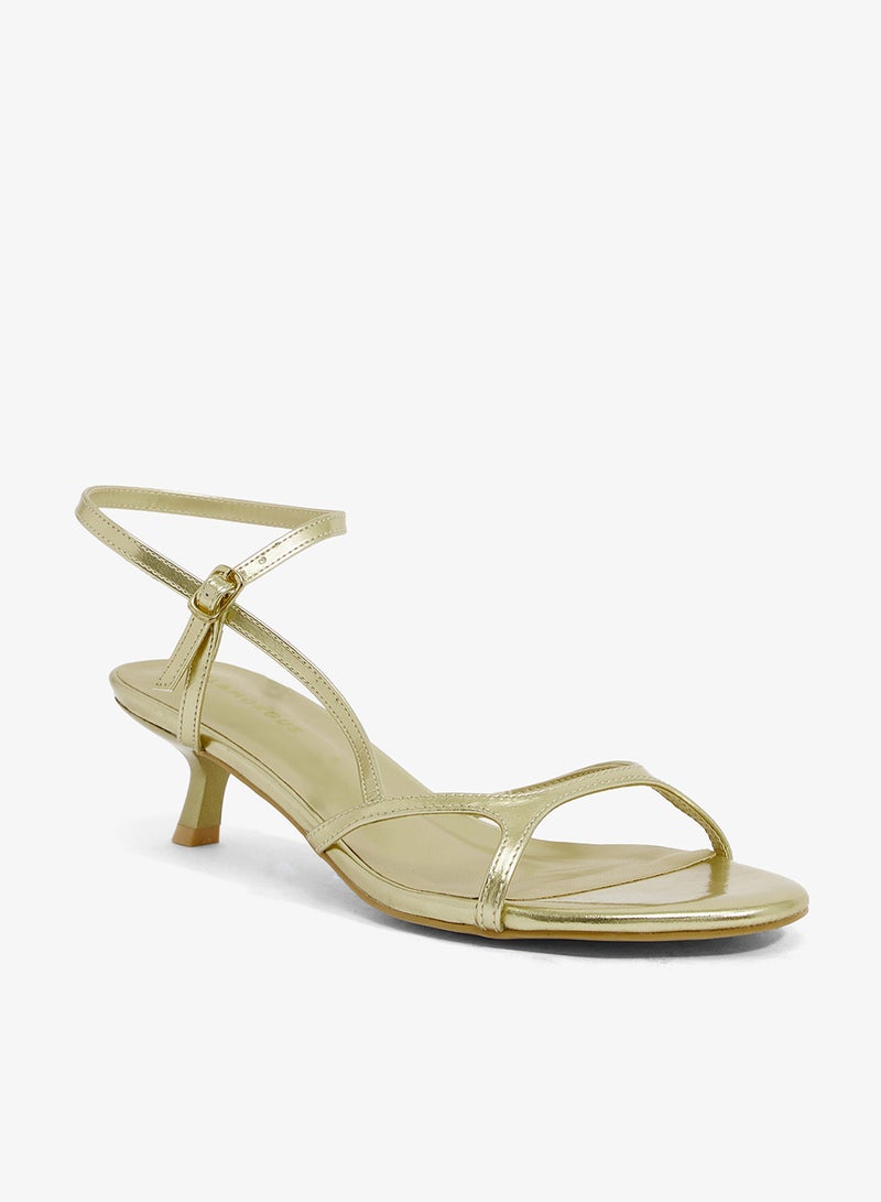 GLAMOROUS Casual Kitten Heel Strappy Sandals - Image 2