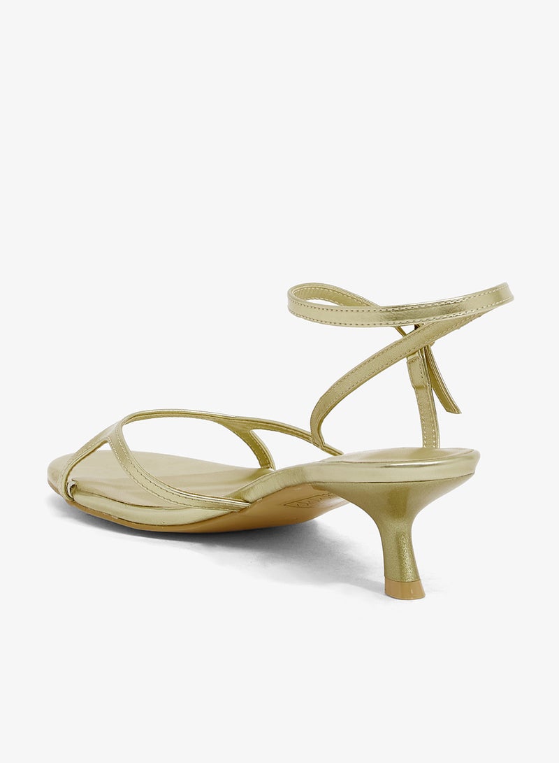 GLAMOROUS Casual Kitten Heel Strappy Sandals - Image 3