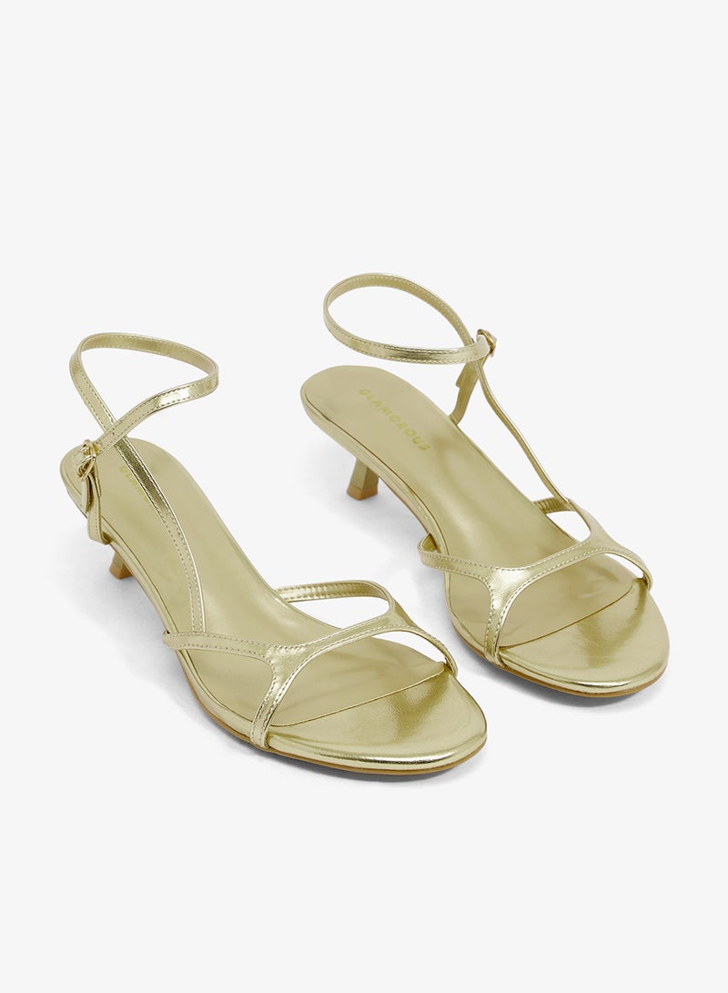 GLAMOROUS Casual Kitten Heel Strappy Sandals - Image 4