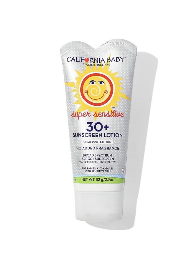 California Baby SPF 30 + Sunscreen Lotion - Super Sensitive, 2.9 oz  - Image 1
