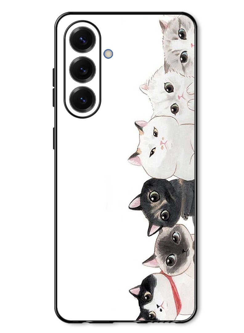Theodor Case Compatible with Samsung Galaxy A17/ M17 6.7 Inch Protection Shockproof Bumper Cover Cute Cats - Image 1