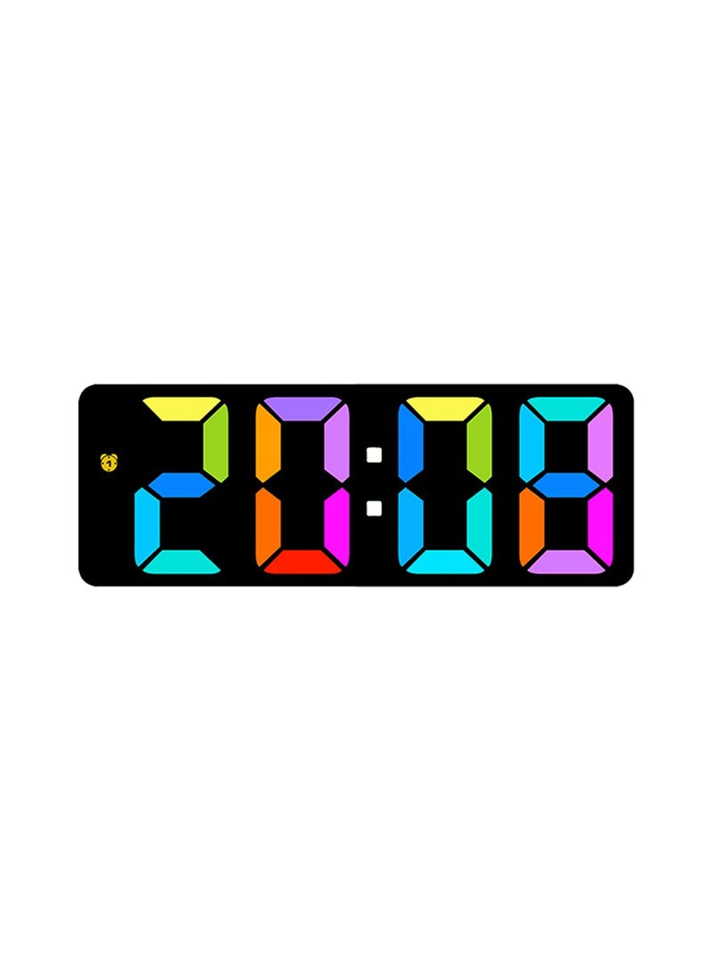 Modern Digital Clock - 2024 New Dynamic RGB Display, 12/24H Format, Large Digits, Silent Operation for Trendy Living Spaces and Workstations  - Image 1