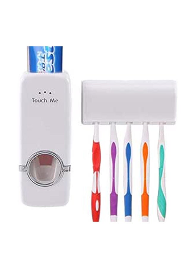 Toothbrush Holder With Automatic Squeeze Toothpaste 