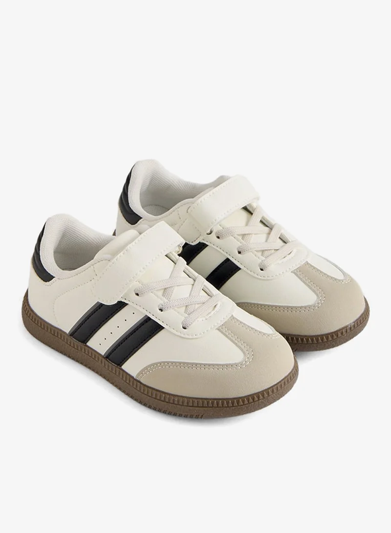 Redtag Boys White Retro Sneakers