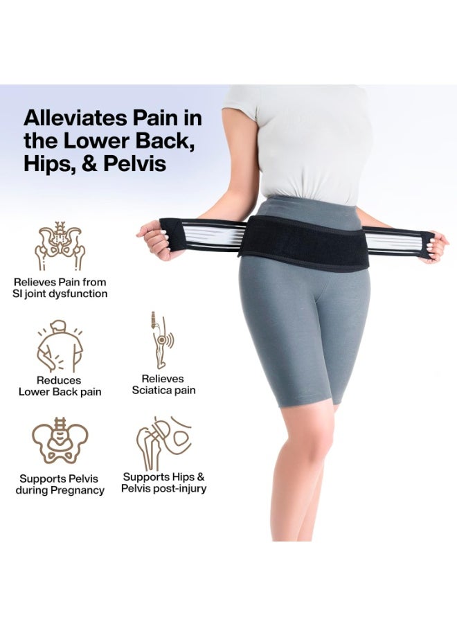 FOverA Sacroiliac SI Joint Hip Belt - Lower Back Support Brace for Men & Women - Pelvic Support Belt - Trochanter Belt - For Sciatica, Pelvis, Lumbar & Hip Pain Relief (XL/XXL)  - Image 4