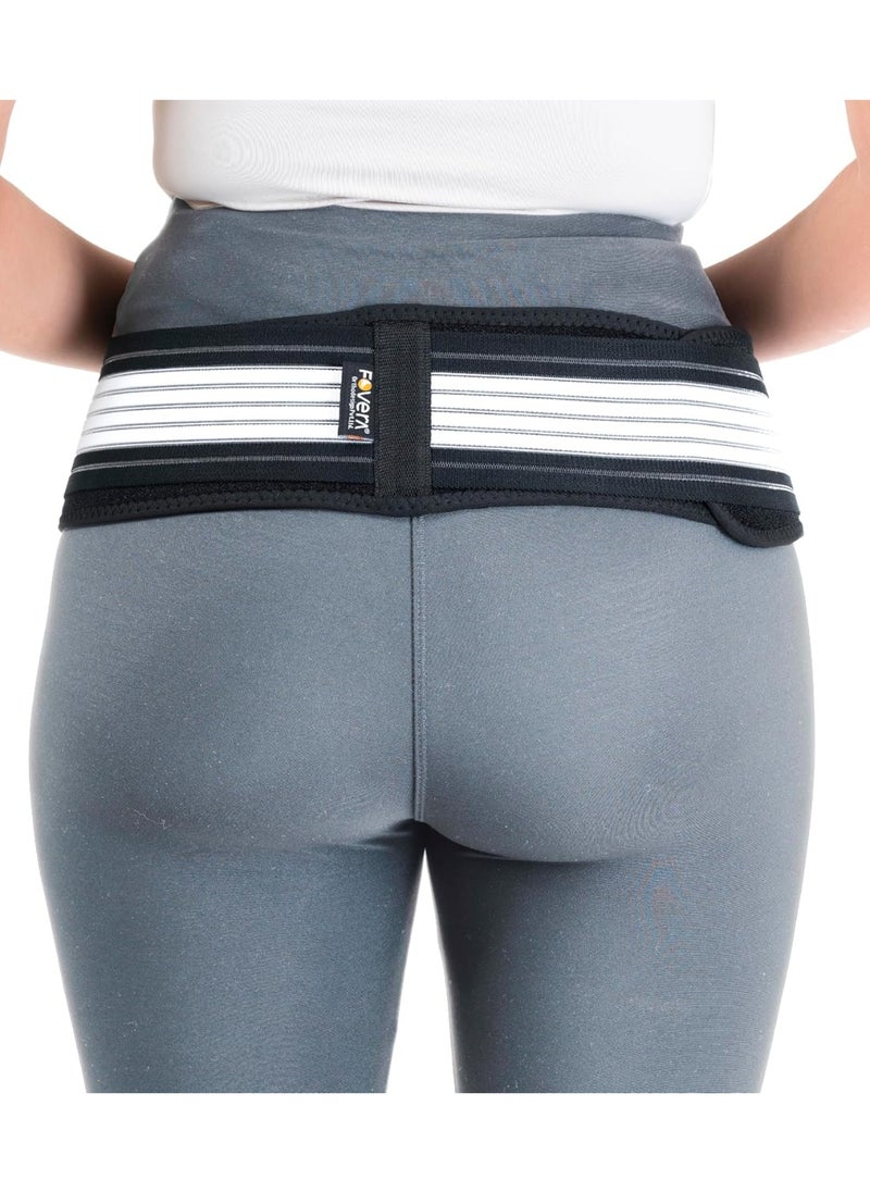 FOverA Sacroiliac SI Joint Hip Belt - Lower Back Support Brace for Men & Women - Pelvic Support Belt - Trochanter Belt - For Sciatica, Pelvis, Lumbar & Hip Pain Relief (XL/XXL)  - Image 1