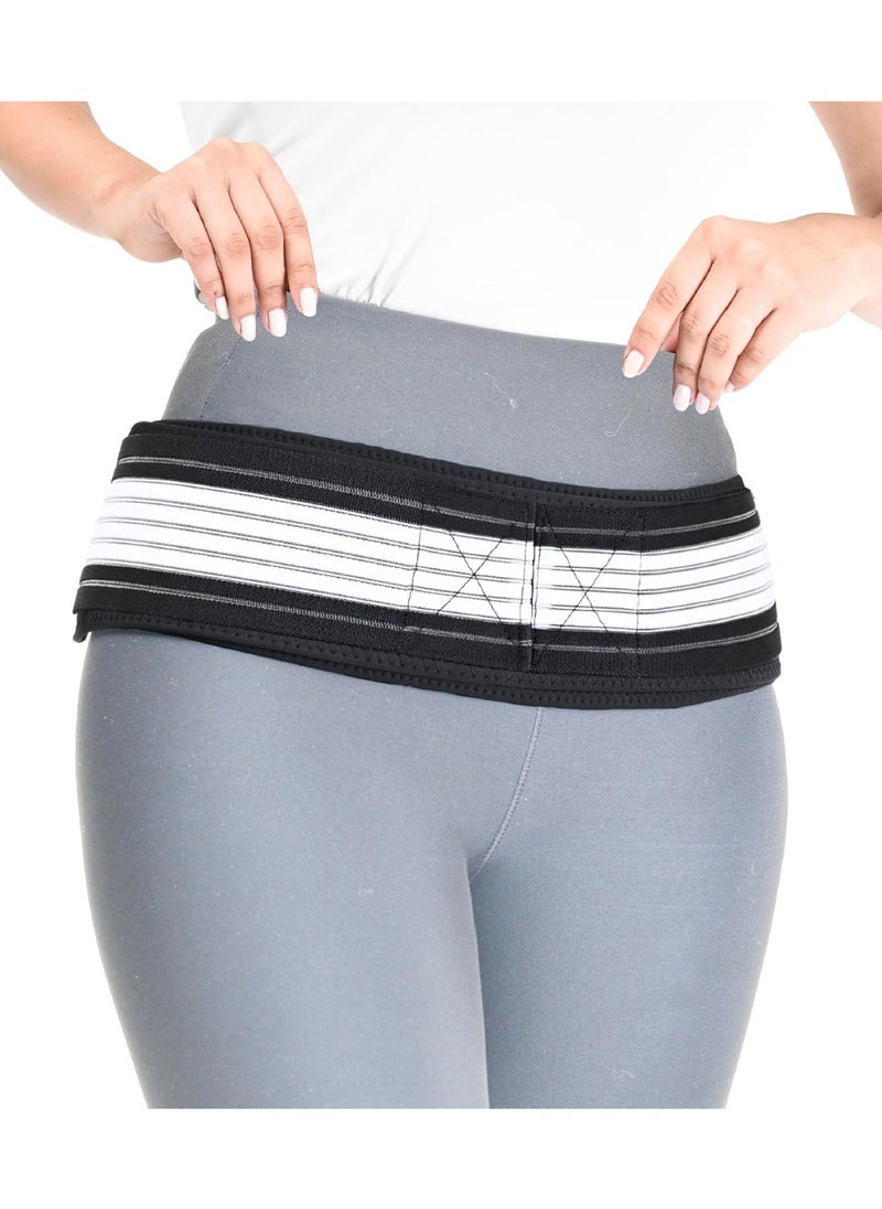 FOverA Sacroiliac SI Joint Hip Belt - Lower Back Support Brace for Men & Women - Pelvic Support Belt - Trochanter Belt - For Sciatica, Pelvis, Lumbar & Hip Pain Relief (XL/XXL)  - Image 2