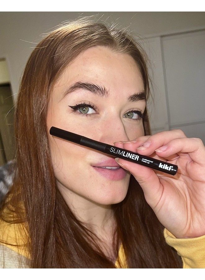 KIKI Slimliner Liquid Eyeliner Pen Black Smudge Proof All Day Vegan Formula Cruelty Free - Image 5