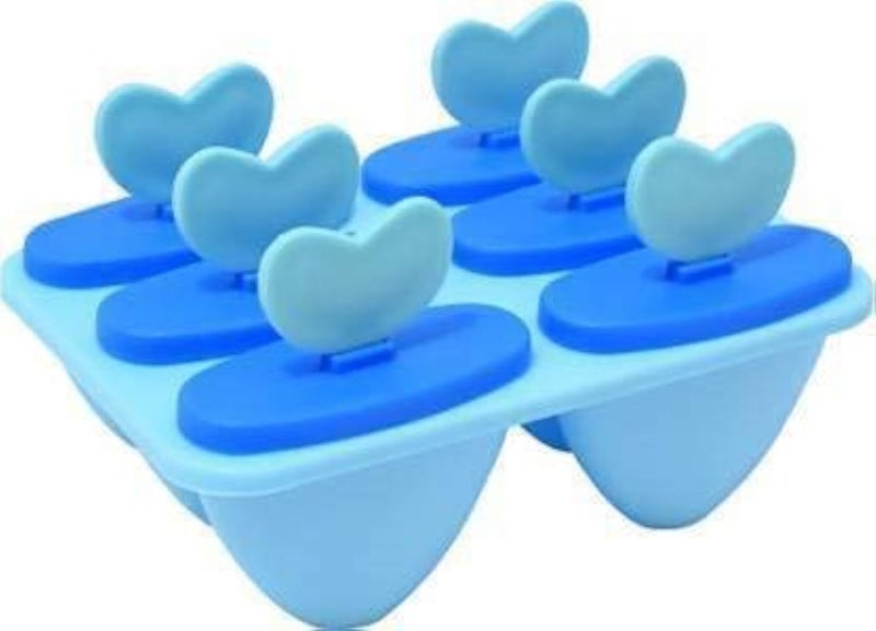 Bekner Blueberry Heart Ice Cream Candy Kulfi Maker Popsicle Mould Set Blue Plastic Ice Cube Tray (Pack of1) - Image 5